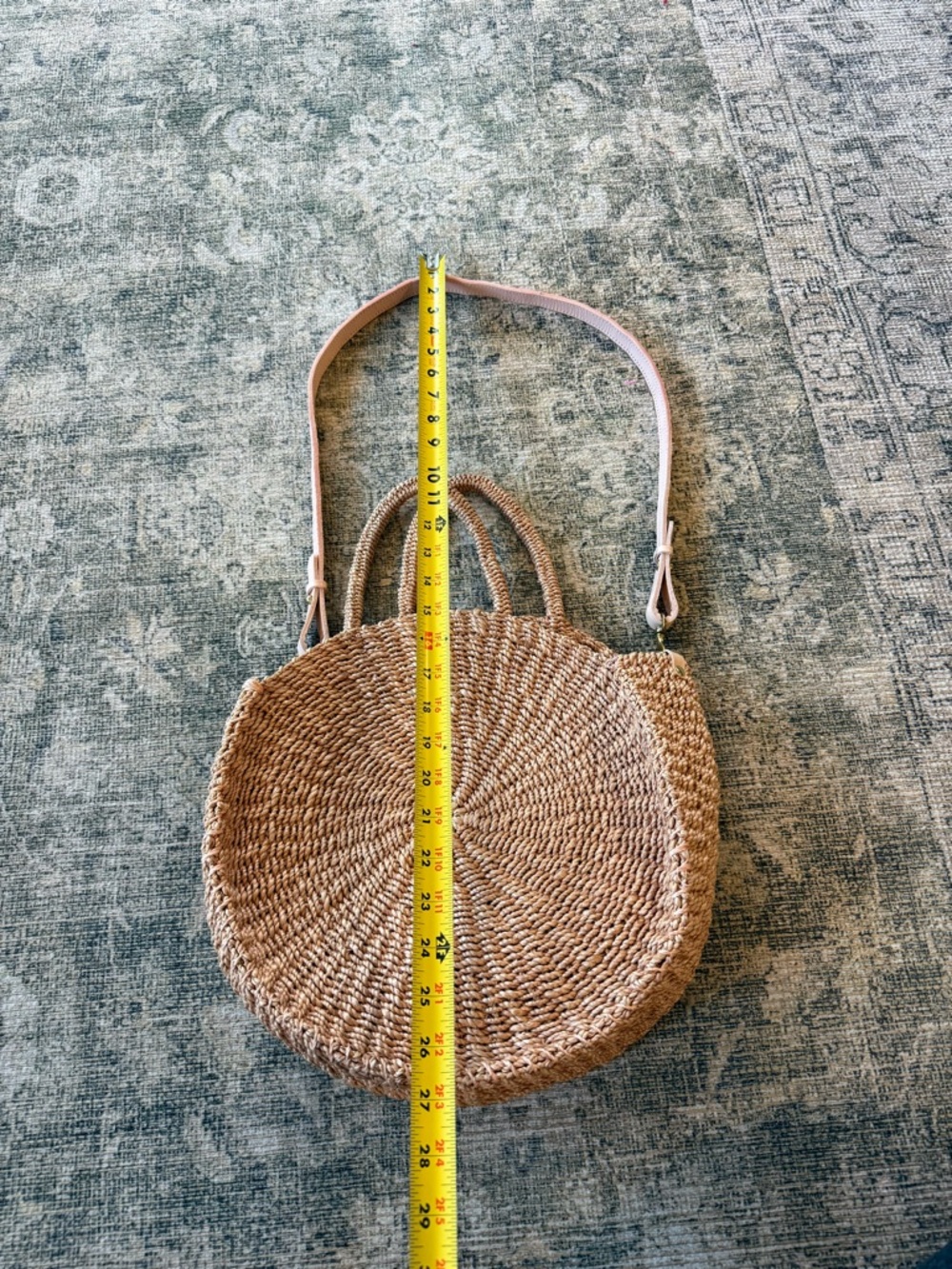 Clare V. Straw Alice Handle Bag Gold Hardware Beach Boho Spring Summer Luxury - Picture 10 of 13